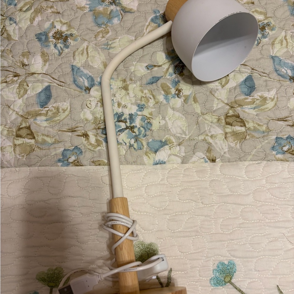 Modern White and Tan Wall Lamp